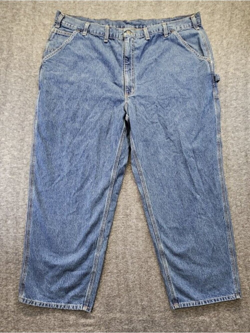 Carhartt Jeans Mens 46X30 B13-DPS Blue Carpenter Loose Original Fit Actual 44x29